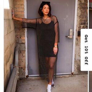 Dresses in LALA Mirrorball Mesh Dress Size S/M